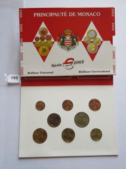 Monnaies Euros - Monaco - Série BU 2002 (8...