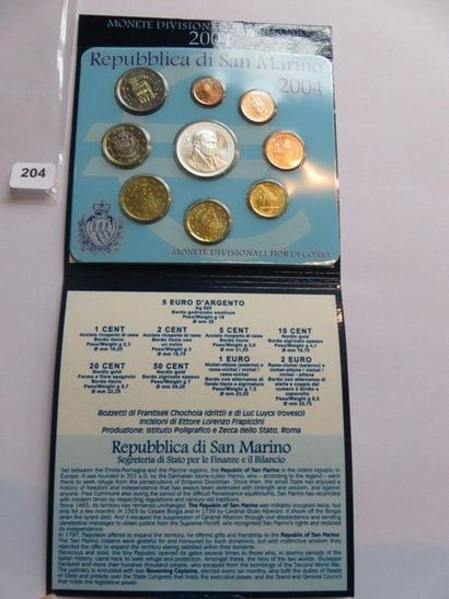 Monnaie Euros - Saint-Marin - Série BU 2004...