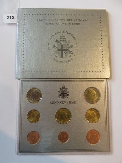 Monnaie Euros - Vatican - Série BU (8 monnaies)...