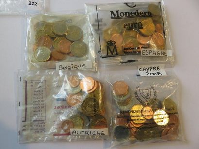 Monnaies Euros - Collection de 4 x Kits de...