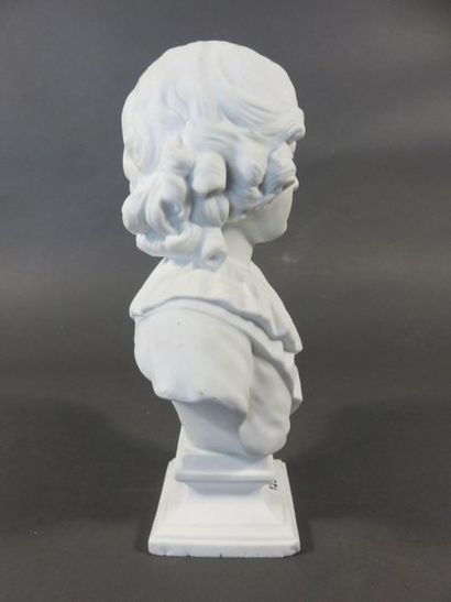 Le Roi de Rome. Buste en biscuit sur piédouche....