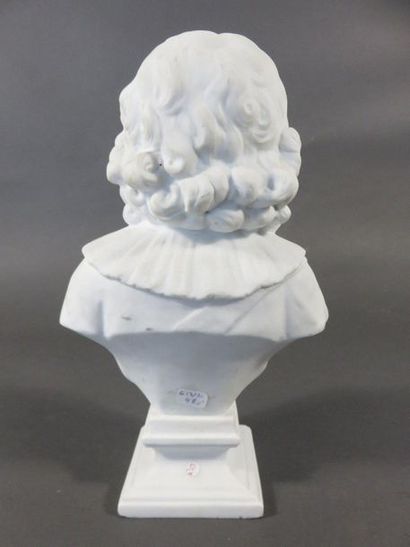 Le Roi de Rome. Buste en biscuit sur piédouche....