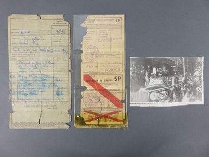 MARECHEL PETAIN. Deux documents : -autorisation...