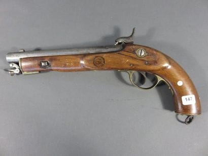 Pistolet anglais à percussion pour les Indes....