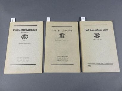 Trois manuels de la FN Herstal : -Fusil mitrailleur...