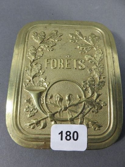 Plaque de baudrier de giberne des « Forêts »...