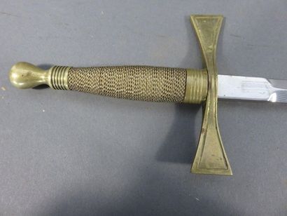 Dague de franc maçon. Fusée filigranée de...