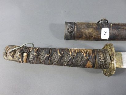 Sabre Katana indochinois. Poignée recouverte...