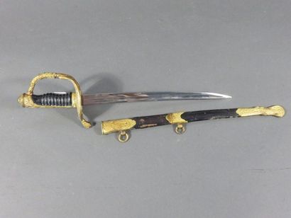 Sabre miniature d’officier de Marine. Poignée...