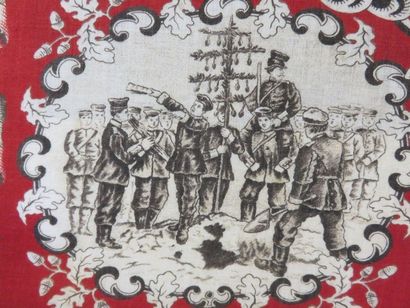 Grand mouchoir imprimé à la gloire des réservistes...