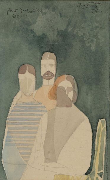 Endre BALINT, 1914-1986

Trois figures, 1954

aquarelle,...