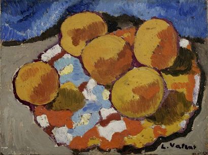 Louis VALTAT, 1869-1952

Assiette de pêches,...