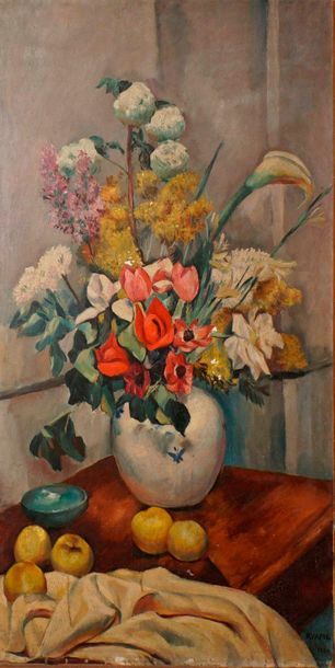 Charles KVAPIL, 1884-1957

Bouquet et pommes,...