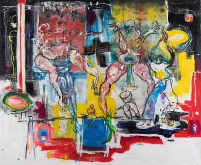 ZINKPE Dominique (né en 1969, Bénin) 

Minuit

Acrylique...