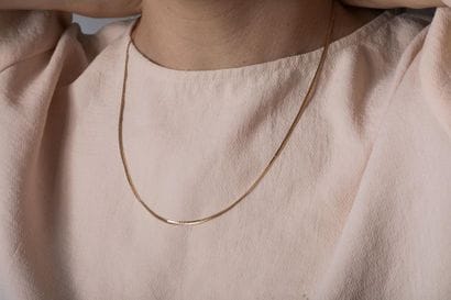 Chaine en or jaune maille anglaise. Long...