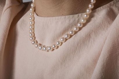 Collier composé de 49 perles de culture en...