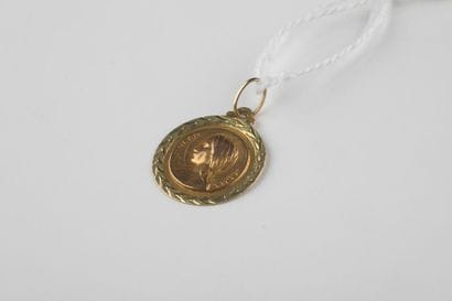 Médaille en ors de couleurs, représentant...