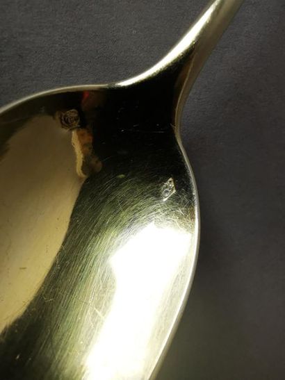 MENAGERE en argent et argent doré (36 pièces)....