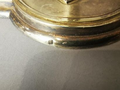 CALICE ET PATENE en argent et argent doré....