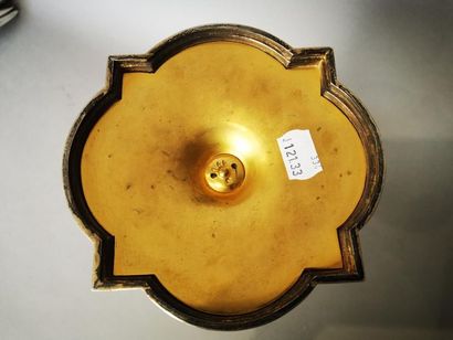 CALICE ET PATENE en argent et argent doré....