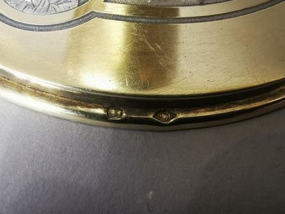 CALICE ET PATENE en argent et argent doré....