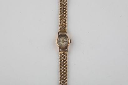 Montre de dame en or 750 millièmes, boîtier...