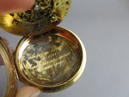 Montre à coq en or à remontage et mise à...