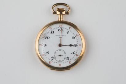Montre de poche LIP, en or 750 millièmes,...