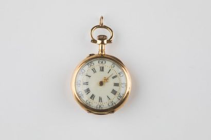 Montre pendentif en or, remontoir au pendant,...