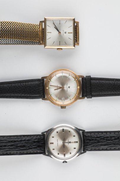 Lot de trois montres LIP : - LIP Genève boîtier...