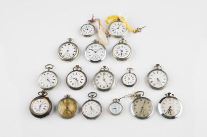 Lot de montres de poche en argent et en ...