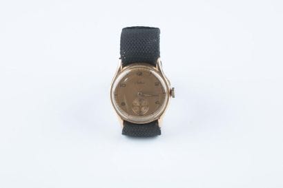 Montre bracelet JOLUX, boîtier en or à fond...
