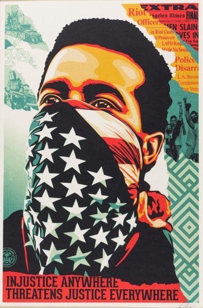 OBEY - American rage, 2020. Sérigraphie offset...