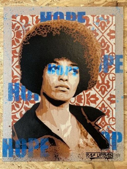 RAF URBAN - Angela DAVIS 2020. Carton, papier...
