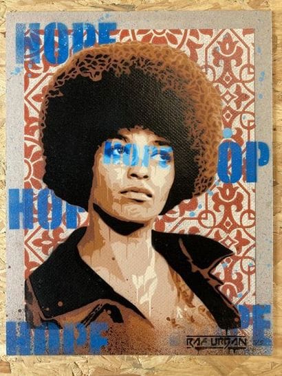 RAF URBAN - Angela DAVIS 2020. Carton, papier...