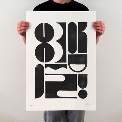 XKUZ - Linogravure signée et numérotée 5/10,...