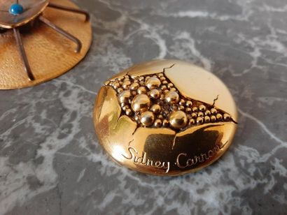 CONTEMPORARY WORK - 2 Metal brooches, one...