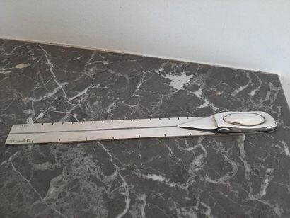 CHRISTOFLE - Desk ruler in silver plated...