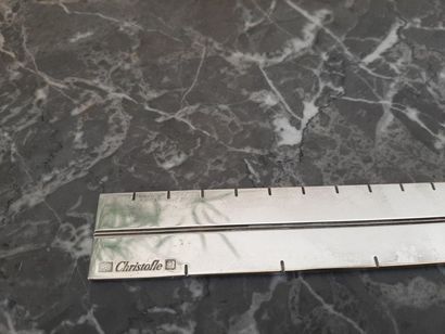 CHRISTOFLE - Desk ruler in silver plated...