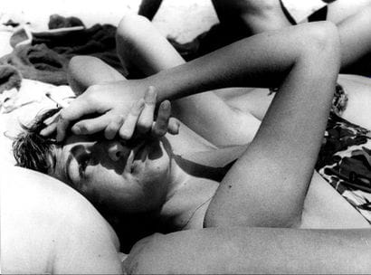 Georges DUDOGNON - Françoise Sagan on a beach...