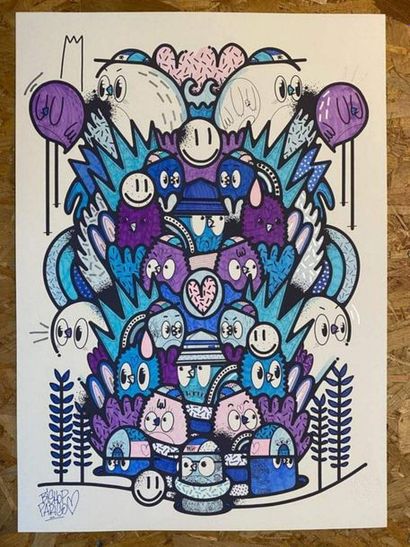 BiSHOP - Sérigraphie sur papier 330g, rehaussée...