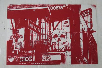 INVADER et OBEY - LA_56 / 2002. - Sérigraphie...