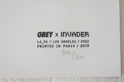 INVADER et OBEY - LA_56 / 2002. - Sérigraphie...