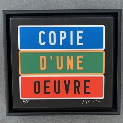 Joël DUCORROY - COPY OF A WORK. 2009. - Silkscreen...