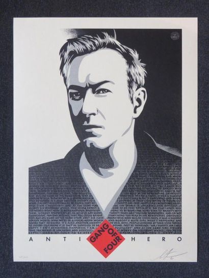 OBEY - Andy Gill Anti-Hero, 2020. Sérigraphie...