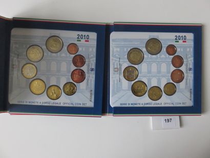 Monnaies Euros - Italie - Lot de 2 x Série...