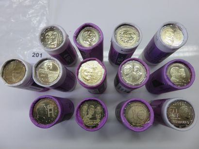 Monnaies Euros - Luxembourg - Lot de 13 Rouleaux...