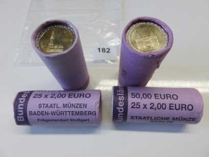Monnaies Euros - Allemagne - Lot de 4 Rouleaux...
