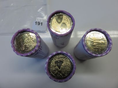 Monnaies Euros - Finlande - Lot de 4 Rouleaux...