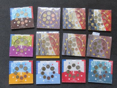Monnaies Euros - France - Collection de 12...